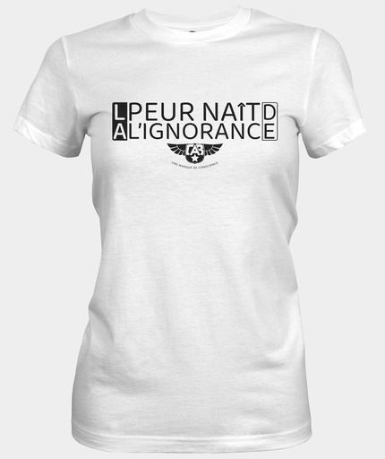 La peur naît de l'ignorance.